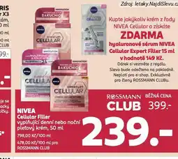 Rossmann Nivea cellular filler krém nabídka