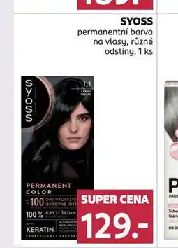 Rossmann Syoss permanentní barva na vlasy nabídka