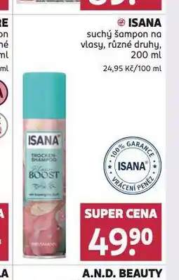Rossmann Isana suchý šampon nabídka