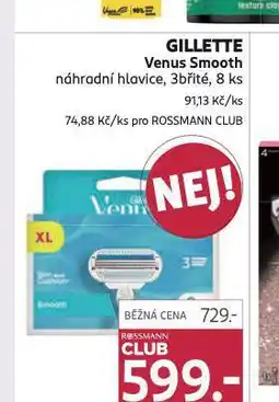 Rossmann Gillette venus smooth náhradní hlavice nabídka