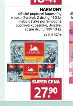 Rossmann Harmony dětské papírové kapesníky nabídka