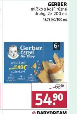 Rossmann Gerber mlíčko s kaší nabídka