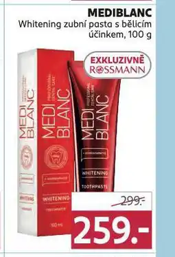 Rossmann Mediblanc whitening zubní pasta nabídka