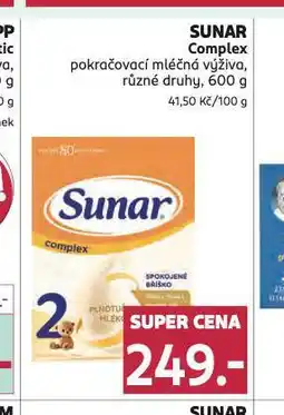Rossmann Sunar complex pokračovací mléčná výživa nabídka