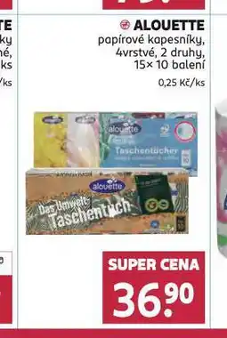 Rossmann Alouette papírové kapesníky nabídka