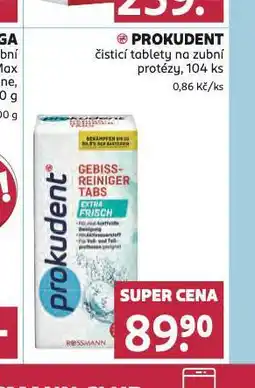 Rossmann Prokudent čistící tablety na zubní protézy nabídka