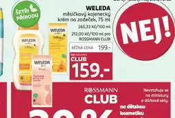 Rossmann Weleda měsíčkový kojenecký krém na zadeček nabídka