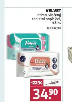 Rossmann Velvet intima vlhčený toaletní papír nabídka