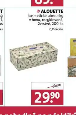Rossmann Alouette kosmetické ubrousky nabídka