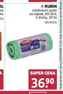 Rossmann Rubin zatahovací pytle nabídka