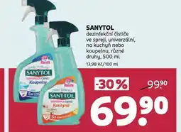 Rossmann Sanytol dezinfěkční čistič ve spreji nabídka
