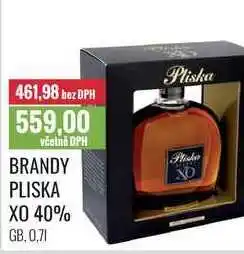 Ratio BRANDY PLISKA XO 40% GB, 0,7l nabídka