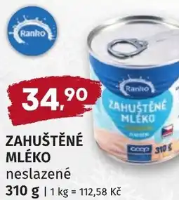 Coop hb Ranko Zahuštěně mleko neslazené nabídka