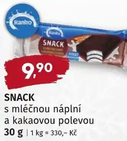 Coop hb Ranko Snack s mléčnou náplní a kakaovou polevou nabídka