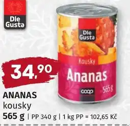 Coop hb Dle Gusta Ananas Kousky nabídka