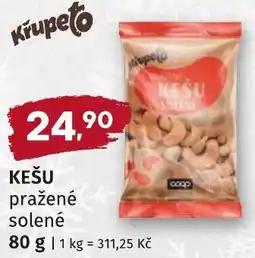 Coop hb Křupeto Kešu pražené solené nabídka