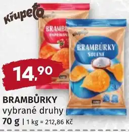 Coop hb Křupeto Brambůrky nabídka