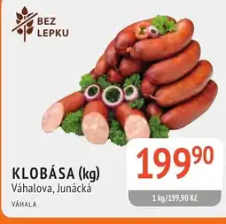 Coop hb Klobása (kg) Váhalova, Junácká nabídka