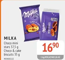 Coop hb Milka Choco mini stars Choco & cake biscuits nabídka