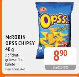 Coop hb Mcrobin opss chipsy s příchutí grilovaného kuřete nabídka