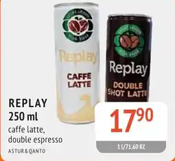 Coop hb REPLAY caffe latte, double espresso nabídka