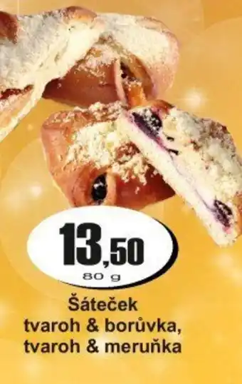 Adam Šáteček tvaroh & borůvka, tvaroh & meruňka nabídka