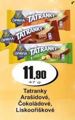 Adam OPAVIA Tatranky Arašídové, Čokoládové, Lískooříškové nabídka