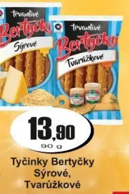 Adam Tyčinky Bertyčky Sýrové, Tvarůžkové nabídka
