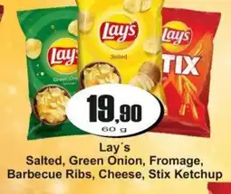 Adam Lay's Salted, Green Onion, Fromage, Barbecue Ribs, Cheese, Stix Ketchup nabídka