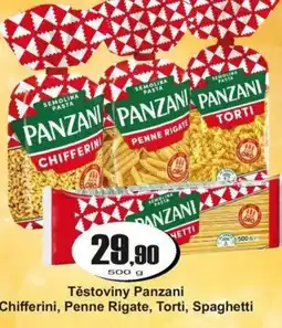 Adam Těstoviny Panzani Chifferini, Penne Rigate, Torti, Spaghetti nabídka