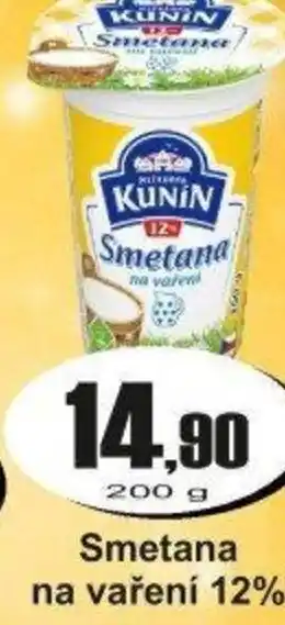Smetana na vaření 12%