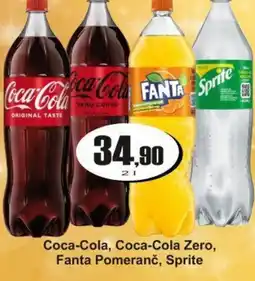 Adam Coca-Cola, Coca-Cola Zero, Fanta Pomeranč, Sprite nabídka