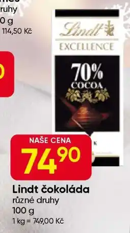Hruška LINDT Čokoláda nabídka