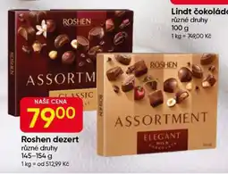 Hruška Roshen dezert nabídka