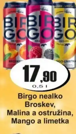 Adam Birgo nealko Broskev, Malina a ostružina, Mango a limetka nabídka