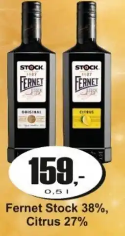 Adam Fernet Stock 38%, Citrus 27% nabídka