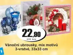 Adam Vánoční ubrousky, mix motivů 3-vrstvé nabídka