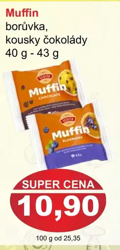 PLUS JIP Muffin borůvka, kousky čokolády nabídka