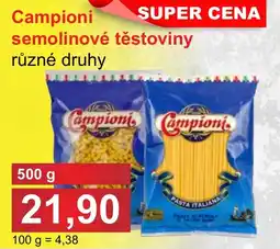PLUS JIP Campioni semolinové těstoviny nabídka