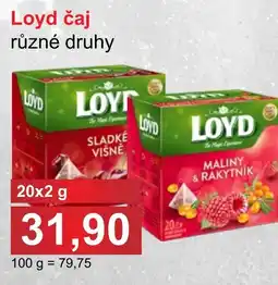 PLUS JIP Loyd čaj nabídka
