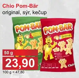 PLUS JIP Chio Pom-Bär original, sýr, kečup nabídka