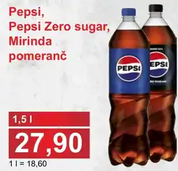 PLUS JIP Pepsi, Pepsi Zero sugar, Mirinda pomeranč nabídka
