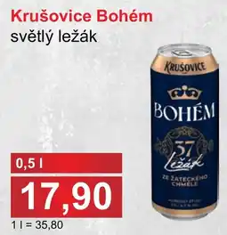 PLUS JIP Krušovice Bohém světlý ležák nabídka