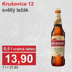 PLUS JIP Krušovice 12 světlý ležák nabídka