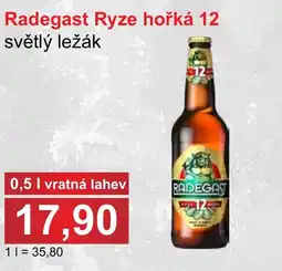 PLUS JIP Radegast Ryze hořká 12 světlý ležák nabídka