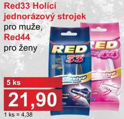 PLUS JIP Red33 Holící jednorázový strojek pro muže, Red44 pro ženy nabídka