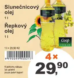 COOP DISKONT Slunečnicový olej Řepkový olej nabídka