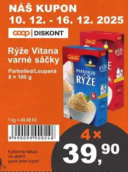 COOP DISKONT Vitana Rýže Vitana varné sáčky nabídka