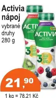 COOP DISKONT Activia nápoj nabídka