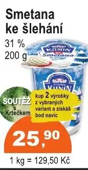 COOP DISKONT Smetana ke šlehání 31% nabídka